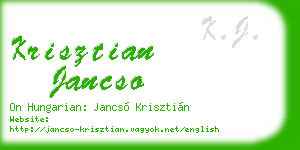 krisztian jancso business card