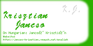 krisztian jancso business card